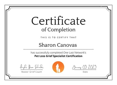 Pet Grief certification, Hamilton, ON