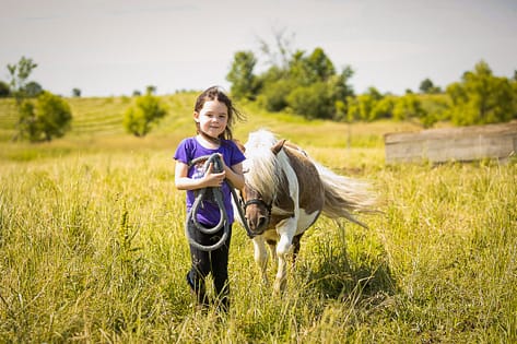 little girl with her horse norfolk county