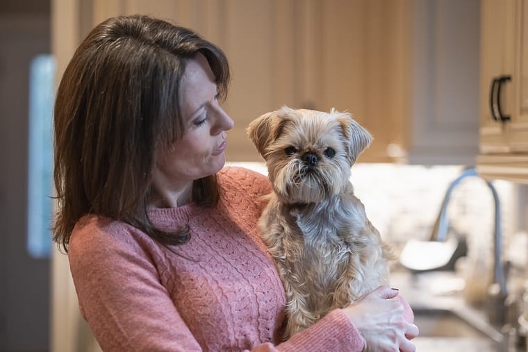 dog nutritionist with her dog