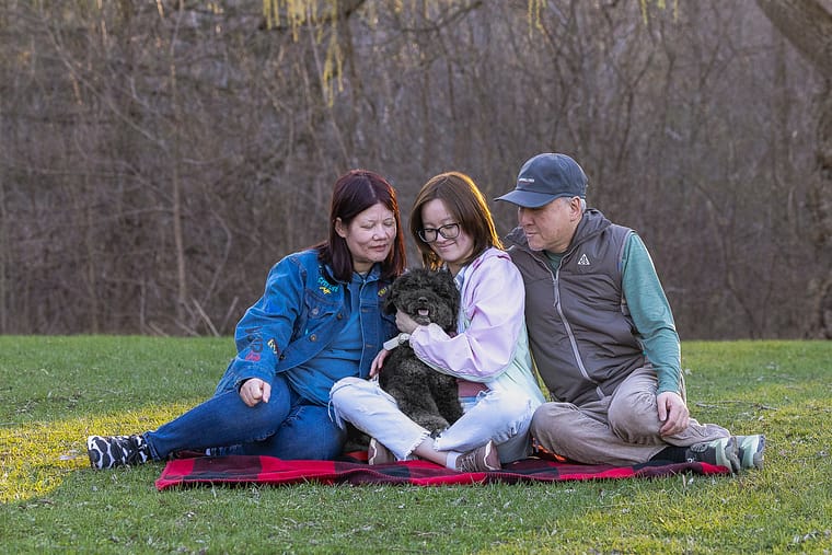 pet and family photoshoot at James Garden.