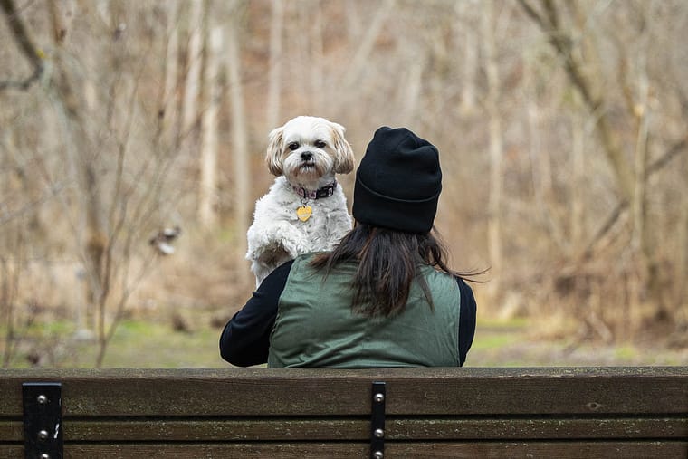 pet and family photo at Lowville Park.