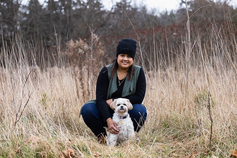 pet and family picture taken at Lowville Park.