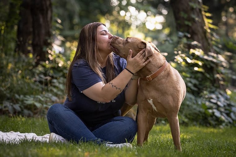 family photoshoot session with a dog.