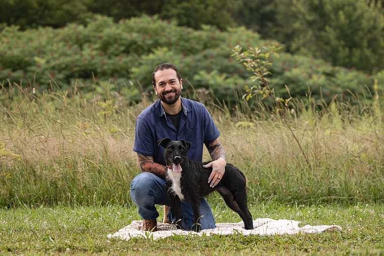 pet and family photo at Lowville Park