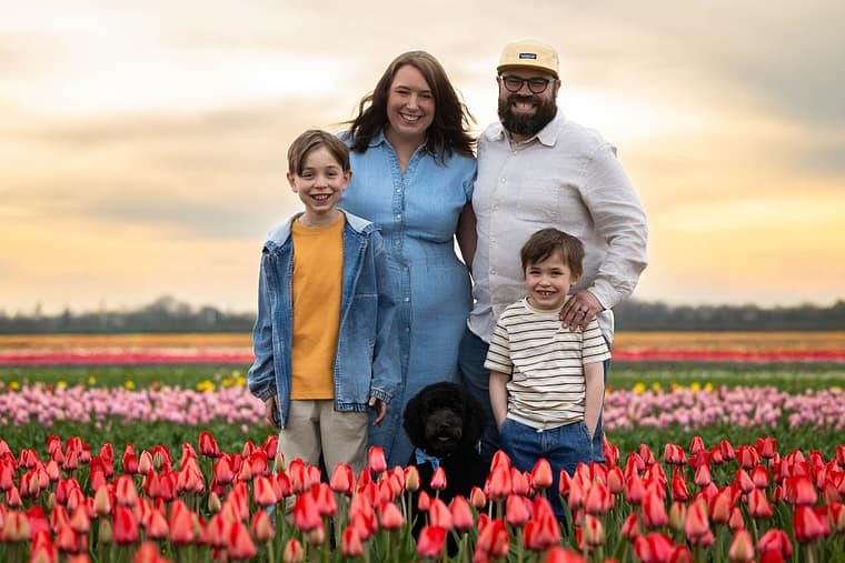 family and dog photoshoot at Tasc