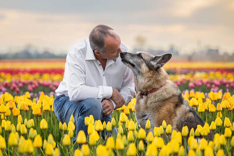 dog and family end of life pet photoshoot at TASC
