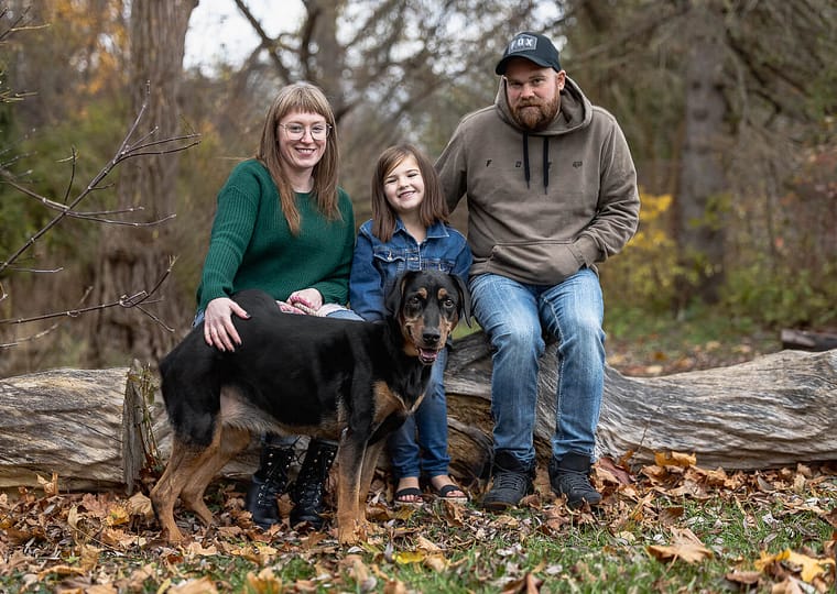 family and dog photography in Burlington, Ontario